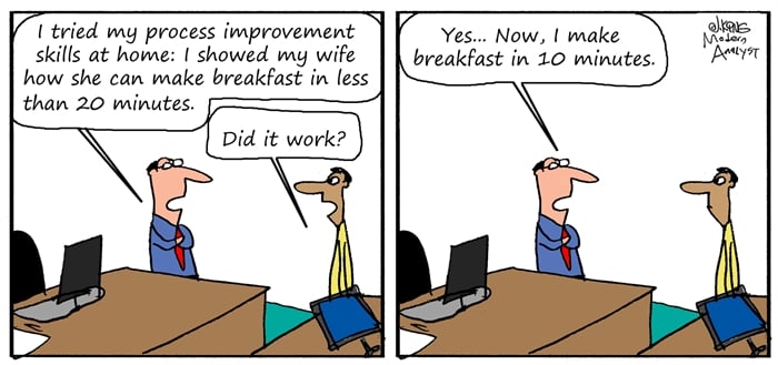 Humor - Cartoon: Process Improvement at Home
